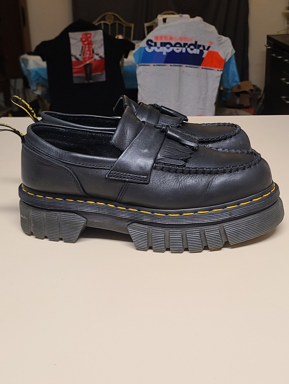 Dr. Martens Audrick Nappa Lux leather chunky platform loafers size 10 - Picture 7 of 9